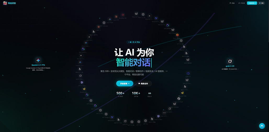 菁选灵创一站式全平台模型聚合流程设计